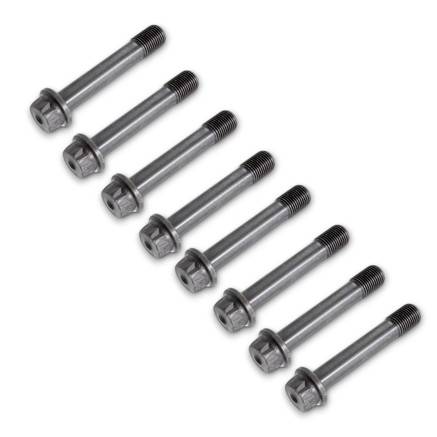 Set of 8 genuine Toyota 1KD conrod bolts for Hilux N70 and Prado 120/150 engine repair or replacement.