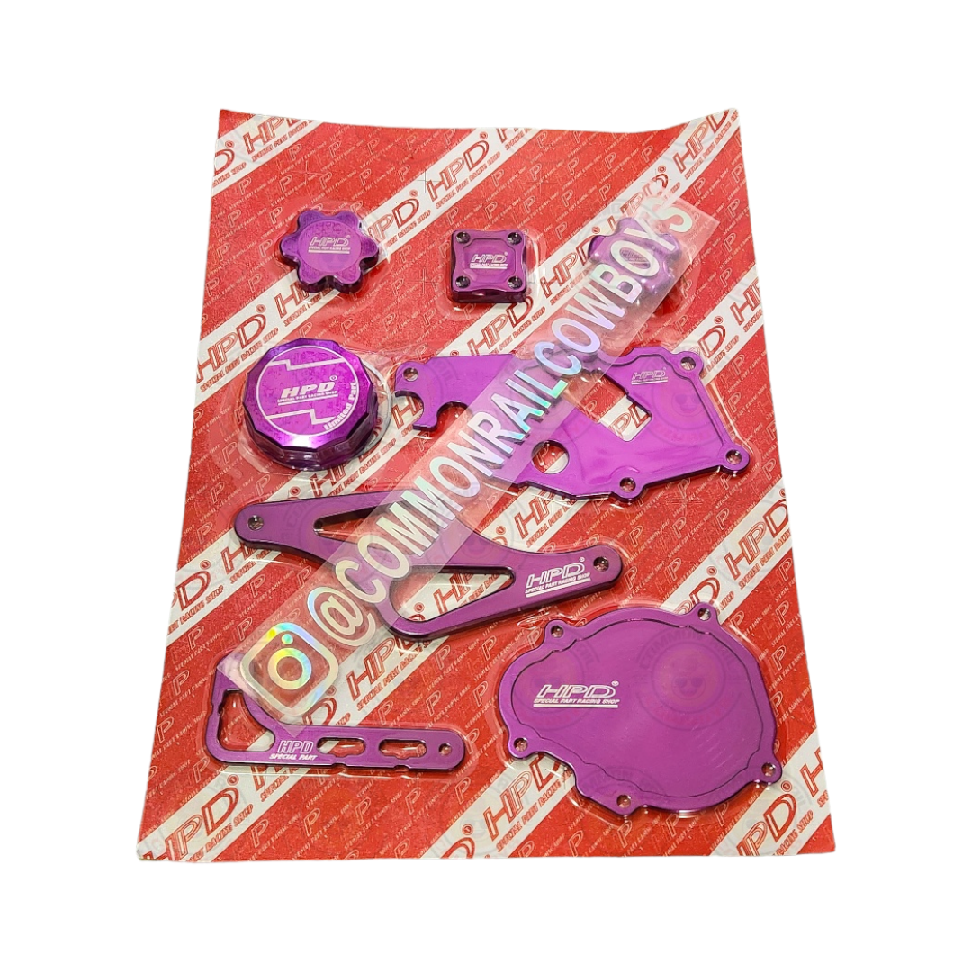 HPD 4JJ3 Bling Kit featuring shiny, decorative parts from HPD Special Parts, displayed on a clean background.