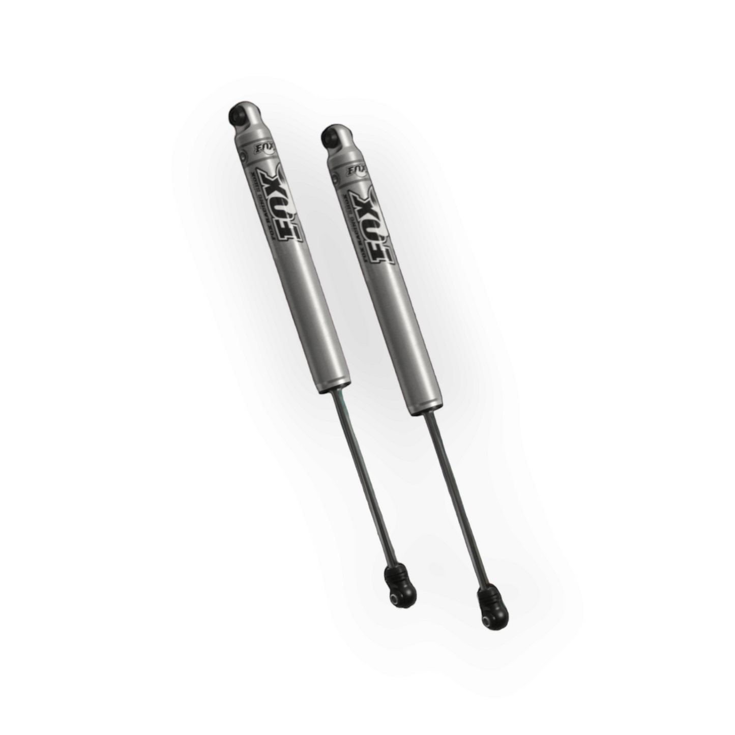 Fox Performance Series N70 Hilux Fox 2.0 rear suspension shocks shown in a clear image with black and silver components.