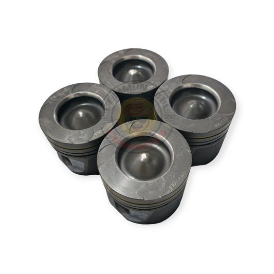 Toyota 1KD pistons set of 4, genuine engine parts for 110 model, shown in the image with detailed metal components.