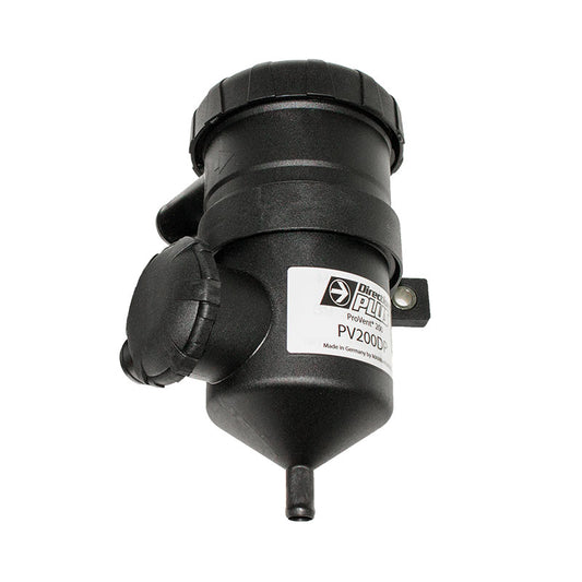 Direction Plus ProVent PV644DPK catch can for Isuzu D-Max MU-X 4JJ1, close-up of the aluminium catch can body.