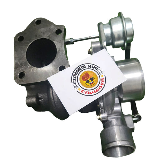 PKS 46mm Turbo for 1KD and 4JJ1 engines, showing a high-performance automotive turbocharger with polished turbine housing.