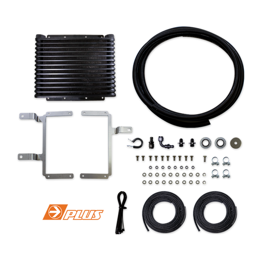 Prado 150/155 TransChill trans cooler TC620DPK showing cooling components by Direction Plus.