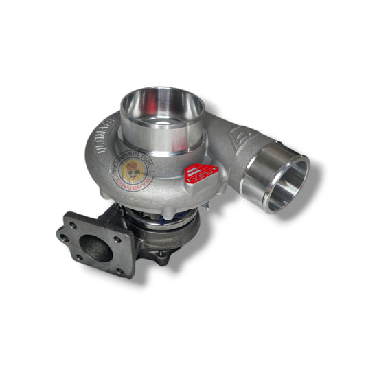 Flex F55 Boost X Turbo turbocharger for 1KD 4JJ1 engines, showing the compact metal turbine housing and compressor wheel.