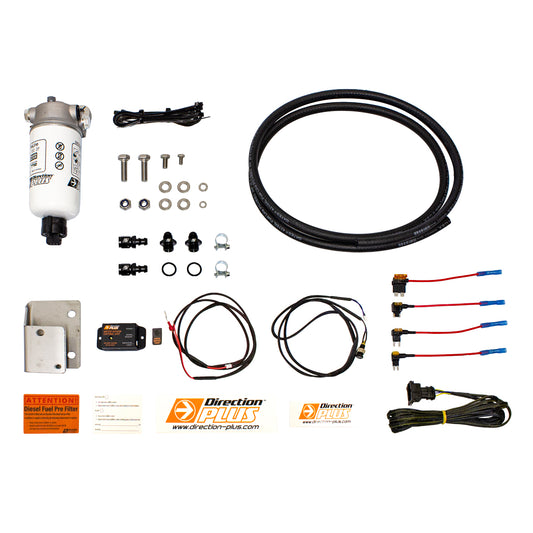 PreLine-Plus PL626DPK pre-filter kit for GU Patrol installed in engine bay by Direction Plus.