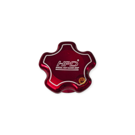 HPD Special Parts 1GD N80 Hilux oil cap with GD Bling Parts design, shiny metallic finish, and engraved branding.