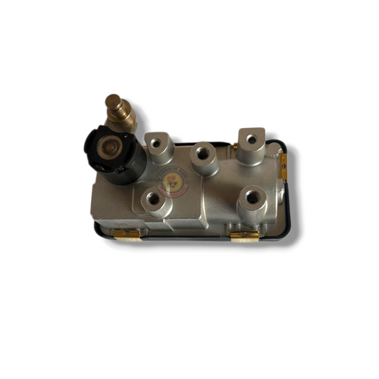 Ford Ranger PX1 and Mazda BT-50 UP DuraTorq P5AT 3.2L turbo actuator for Common Rail Cowboys, showing the metal component and wiring.