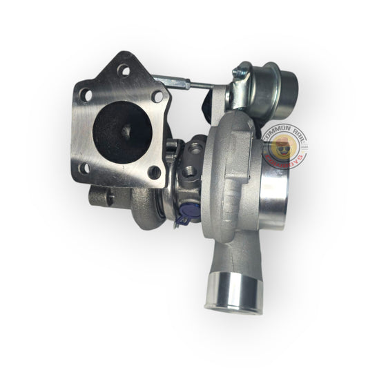 Flex Turbo Kit R31-R V2 Turbo for Mini F55, showcasing the compact turbocharger with connected piping and components.