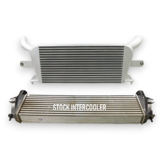 High Performance Diesel D-Max & MUX front mount intercooler for 3.0L 4JJ1-TCX engine, showing the sleek intercooler design.