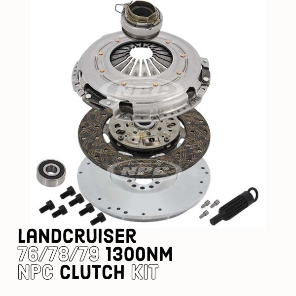 LandCruiser 76/78/79 Series Super Heavy Duty Organic 1300nm Clutch Kit - Common Rail Cowboys