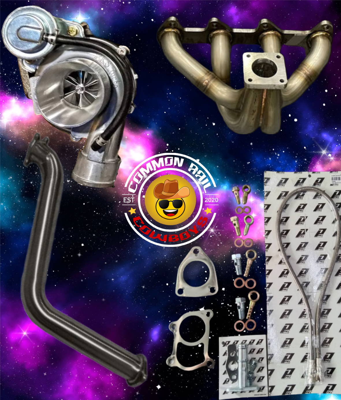 1KD PKS 44mm Turbo Kit - High Mount - Common Rail Cowboys