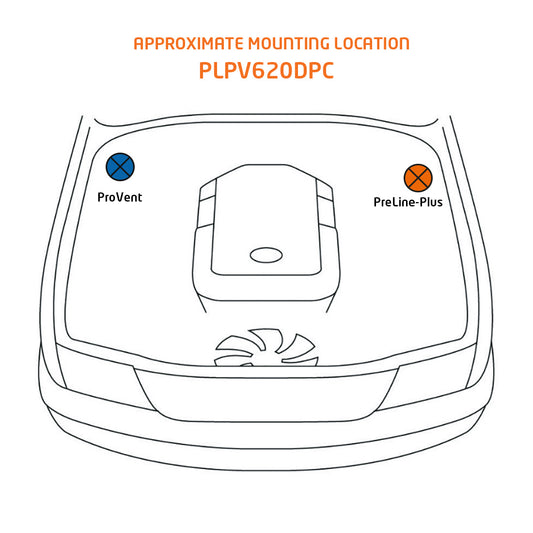 Direction Plus Prado 150 pre-filter and catch can combo kit with in-cab alarm, mounted in engine bay for enhanced filtration.