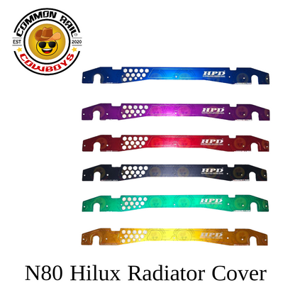 HPD Special Parts 1GD N80 Hilux GD Bling Radiator Cover with shiny chrome finish, designed for Toyota Hilux N80 models.
