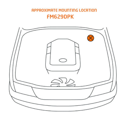 Direction Plus Mitsubishi Triton 4N15 FM629DPK pre-filter installed in engine bay.