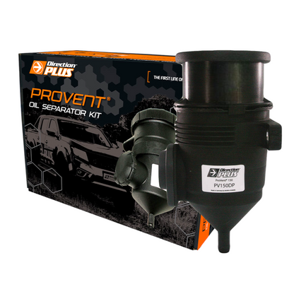 Direction Plus ProVent PV614DPK catch can kit for Toyota LandCruiser 200 Series 1VD-FTV, showing the catch can assembly.