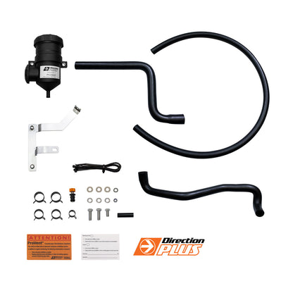 Mitsubishi Triton or Pajero Sport pre-filter and catch can kit with molded hoses, part of Direction Plus Fuel Manager dual or combo kit.