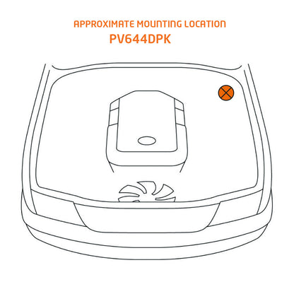 ProVent PV644DPK catch can installation location on Isuzu D-Max 4JJ1 engine bay, showing mounting position.