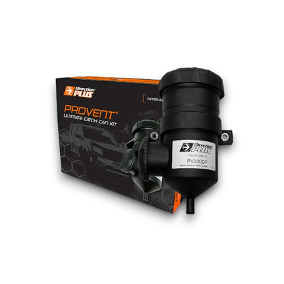ProVent PV661DPK catch can installed on Ford Ranger 2.2L/3.2L diesel, showing engine bay fitment.
