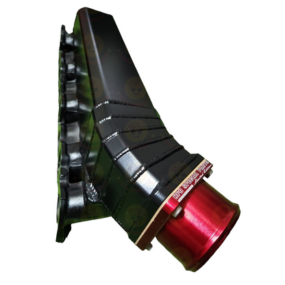 HPD Special Parts 1KD Lobster HPD Intake Manifold with custom powder coating, showcasing its polished, durable finish and design details.