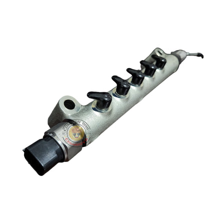 Toyota 1KD fuel rail for diesel engines, part 23810-30100, shown in a detailed close-up image.