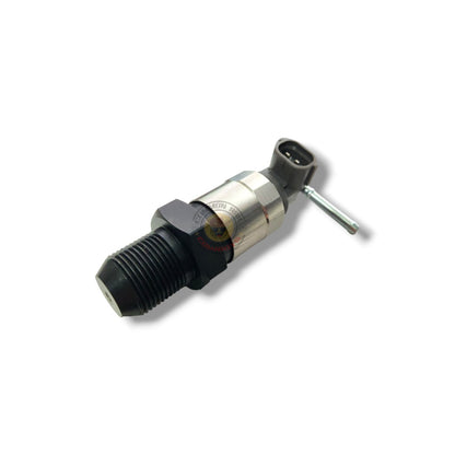 Electronic pressure relief valve sensor by Common Rail Cowboys, showing the compact, watermarked sensor with connection ports.