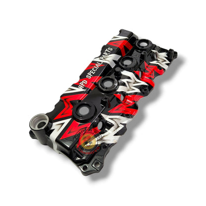 HPD Special Parts 1KD Alloy Rocker Cover, durable engine component with polished finish, designed for Toyota 1KD engine.