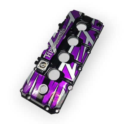 Aluminum rocker cover for Euro 4 4JJ1/4JJ3 engines by HPD Special Parts, showing the sleek metal finish and branding.