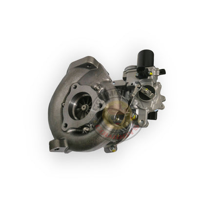 Common Rail Cowboys Prado 1KD Turbo standard turbocharger image showing turbo unit with metal housing and components.