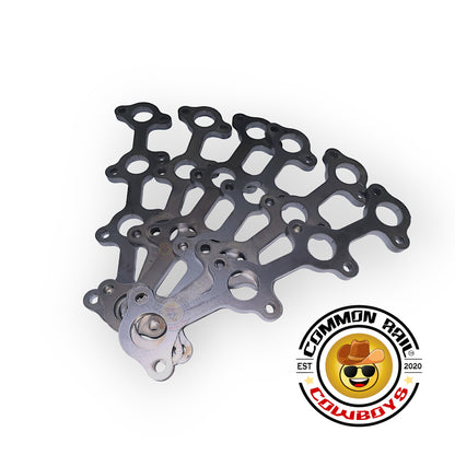 Common Rail Cowboys 1KD/2KD/1KZ exhaust manifold flange, durable metal flange for diesel engine exhaust systems.