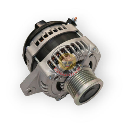 Jaylec 100A Hilux alternator with watermarked label, automotive part designed for vehicle electrical systems.