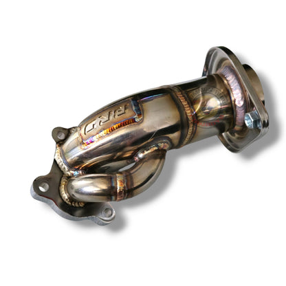 BRD Hilux N70 Mini Dump Pipe for F44/F55 Turbo, 2.5-inch F44/F55 turbo dump pipe with watermarked branding.