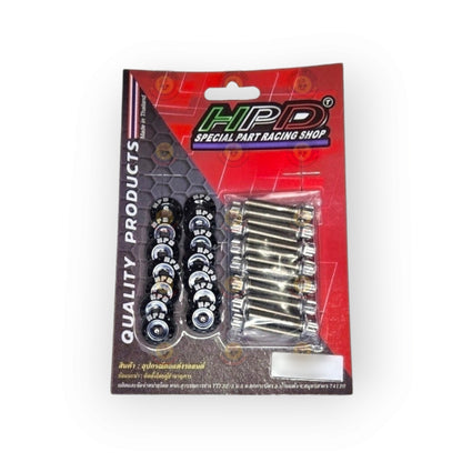 HPD Special Parts stainless bolt and washer set for rocker cover, includes durable hardware for engine maintenance.