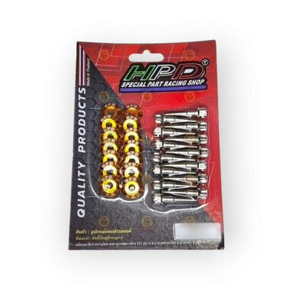 HPD Special Parts stainless bolt and washer set for rocker cover, includes durable bolts and washers for engine maintenance.
