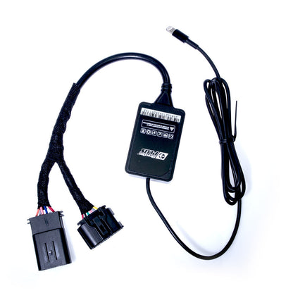 Top view of a Direction Plus TR+ Throttle Controller for D-Max / Colorado 4JJ1 2008-2012, showing plug connections and control unit.