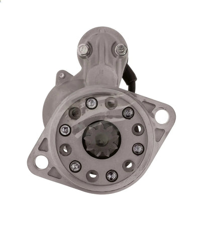Jaylec 4JJ1 starter motor for Colorado, Dmax, and Rodeo, showcasing the compact alternator with electrical connections visible.