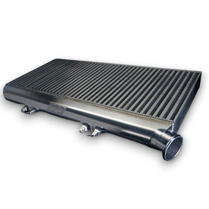 High Performance Diesel Toyota Landcruiser 70 Series 1VD Intercooler Series 2 top mount, showing the intercooler installed in the engine bay.