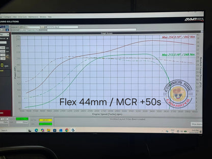 Flex 1KD 44mm VNT dyno sheet