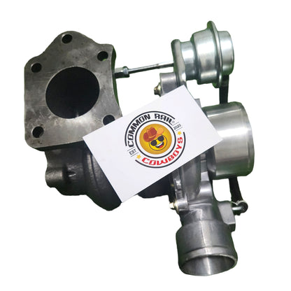 PKS 46mm Turbo for 1KD and 4JJ1 engines, showing a high-performance automotive turbocharger with polished turbine housing.