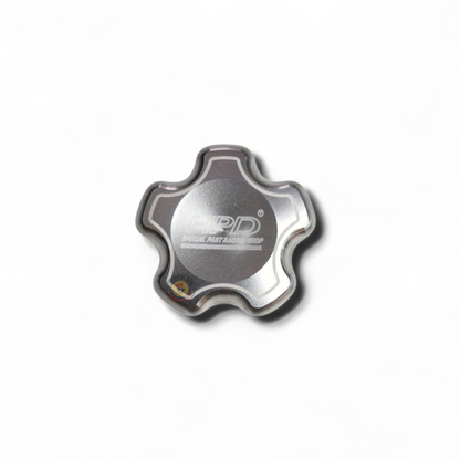 HPD 4JJ1 / 4JJ3 Billet Oil Cap from HPD Special Parts, shiny 4JJ bling engine accessory with engraved branding.