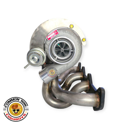 Flex Turbo Kits Flex Pro R31-R V2 Turbo high mount turbo kit installed on N70 Hilux Mini F55 engine with turbo components visible