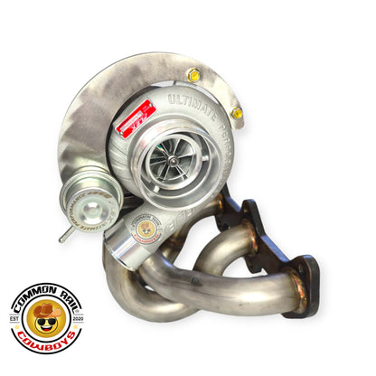 Flex Turbo Kits Flex Pro R31-R V2 Turbo high mount kit for N70 Hilux Mini F55, showing turbo components and installation details.