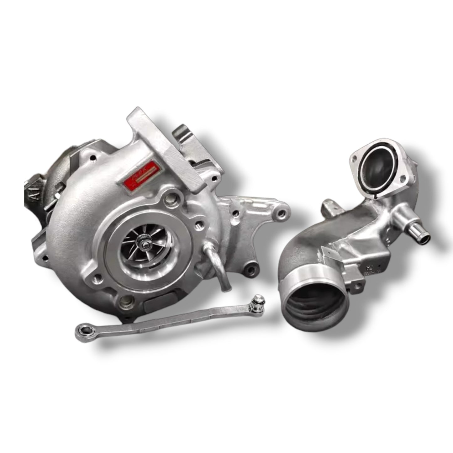 Common Rail Cowboys 1GD Turbo Upgrade Flex Pro 43mm VNT for Hilux N80 2015-2020, showing the turbo unit with detailed components.