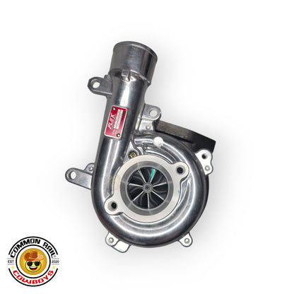 Flex 44mm VNT turbo for 1KD Hilux and Prado, showing the compact turbocharger with VNT vanes and Flex branding.