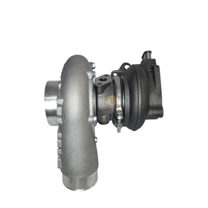 Flex F66 Turbo turbocharger showing metal housing, turbine wheel, and compressor inlet for automotive engine performance.
