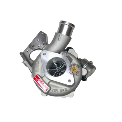 Flex DuraTorq P4AT Flex Pro 41mm bolt-on turbo for Ford and Mazda PX1/PX2/PX3/UP/UR 2.2L engines, showing the turbo unit with mounting flange.