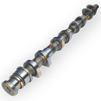 FuseTech 1KD Performance Exhaust Camshaft showing detailed metal construction and precision machining for automotive use.