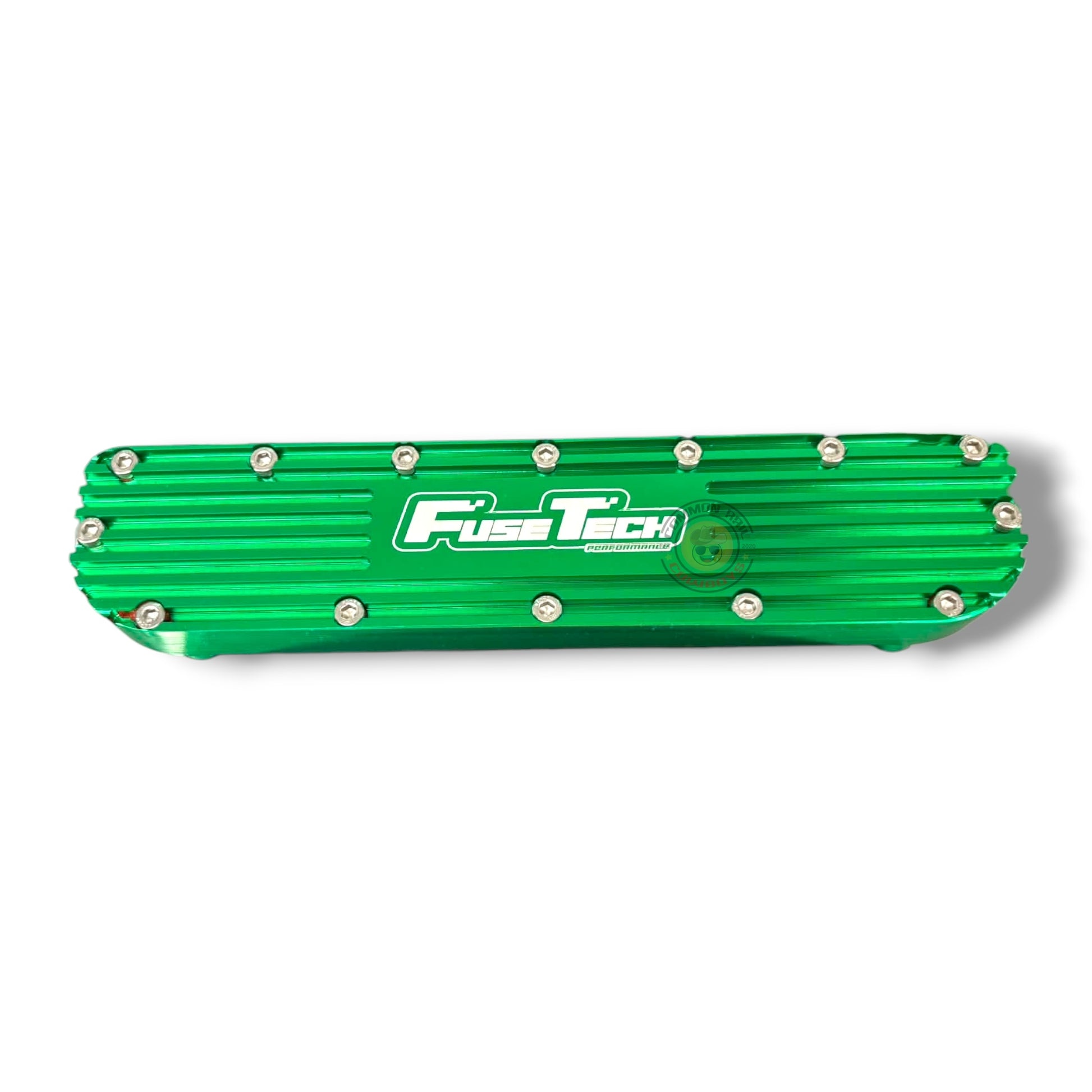 FuseTech Performance billet aluminum oil cooler upgrade with sleek design for enhanced engine cooling.