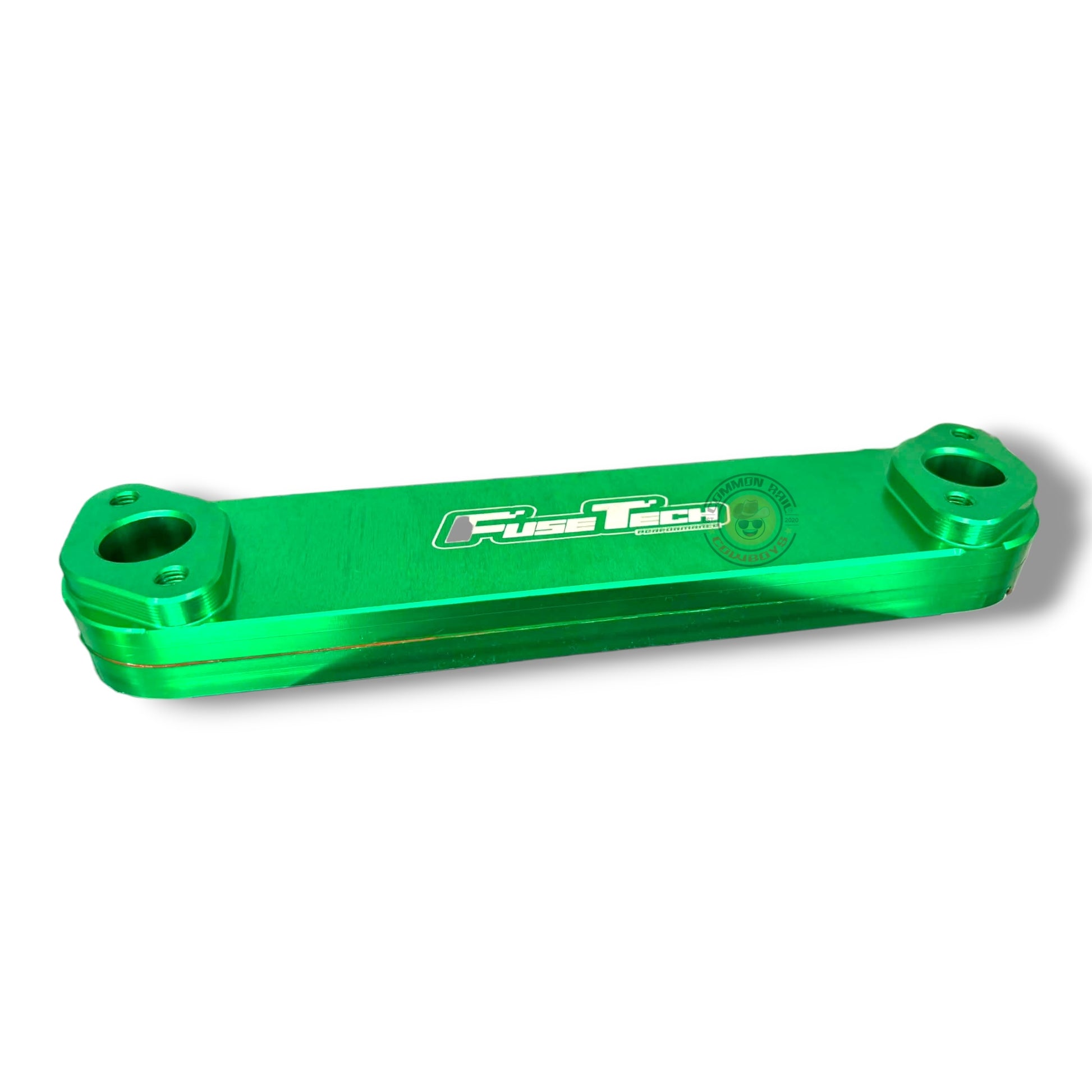 FuseTech Performance billet aluminum oil cooler upgrade, showcasing sleek design and durable construction for enhanced engine cooling.