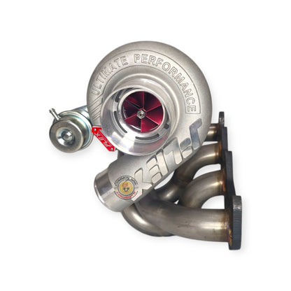 Flex F66 turbo with PPRC stainless high-mount manifold for 1KD