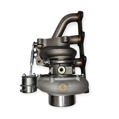 Flex Turbo Kits Flex F55 Boost X Kit with N70 1KD turbo, high-mount design, showing turbo components and piping under boost conditions.
